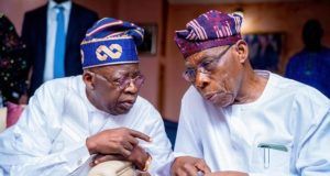 Obasanjo To Tinubu’s Govt: Your Lagos-Calabar Highway Project Wasteful, Corrupt Senator Bola Tinubu, left, with Chief Olusegun Obasanjo...