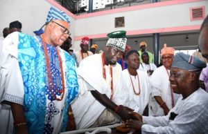 Photo: When Oyo’s Ag Governor, Lawal Met With Traditional Rulers ...the Acting Governor of Oyo State, Barr Bayo Lawal, right, with a cross section of the state's traditional rulers...