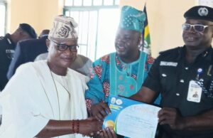 Excitement As Police Community Relations Committee For Zone 11 Osogbo Gets New Exco ...the Commissioner in charge of Osun State Police Command, Mr Olawale Olokode, right, with others at the event...
