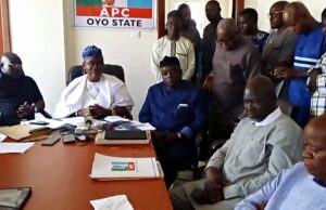 2023: Southwest APC Unveils Plans To Ensure Total Victory For Party ...Isaac Kekemeke and others at the media parley on Wednesday...