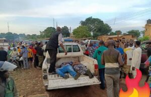 How Seven Lives Were Lost After Attack On Apostle Suleman By Gunmen ...the remains of a policeman and another victim...after the attack on Apostle Johnson Suleman...on Friday (cknnigeria.com image)