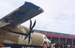Jubilation As First Aircraft Lands In New Ekiti Airport, See Images ...Ekiti Cargo Airport...the first flight arrives...on Saturday...