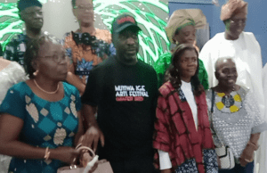 Photos As Muyiwa Ige Arts Festival Holds In Ibadan Architect Muyiwa Ige, in black, with close family members at the event....