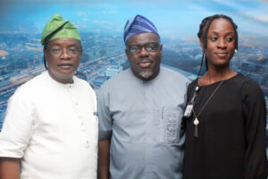 Olayinka Agboola, Seye Oyeleye and a DAWN Commission Executive...after the Radio Show...