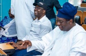 Govt College Ibadan Old Boys Re-Elect Babalakin As President Dr Wale Babalakin, right, with Oyo's Governor 'Seyi Makinde inside one of the newly commissioned buildings within Government College Ibadan...on Saturday...