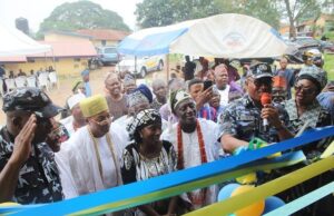 Day Conference Hall Built For Oyo Police Division By Olatunde Oginni Was Commissioned The Commissioner of Police, Oyo State Command Mr. Adebowale Williams...commissioning the building...