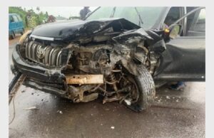 Auto Accident Lands Osun Speaker, Aides In Hospital ...Osun Speaker's official vehicle...after the mishap on Thursday...