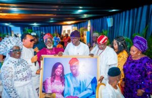 Day Sanwo-Olu’s Second Term Bid Got Endorsed By Lere Paimo, Oga Bello, Other Veteran Actors, See Images Governor Babajide Sanwo-Olu...being presented with a gift by the Veteran Actors...