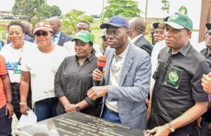 Day Lagos Youths Were Committed To Progress By Sanwo-Olu Governor Babajide Sanwo-Olu of Lagos State...at the event addressing his audience...