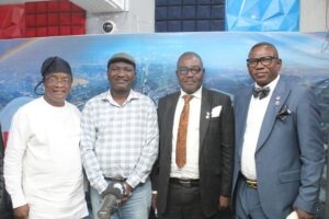 L-R: Olayinka Agboola, Dr Kola Ladoke (the Manager, Lagelu 96.7fm), Professor Aderemi Adeyemo and Dr Ayobami Owolabi, the Director of Corporate Affairs at Lead City University...after the live Radio Show