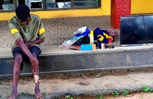 Oyo NSCDC Parades Suspected Serial Criminal ...the male suspect, Aderinto Segun...with items recovered from him...