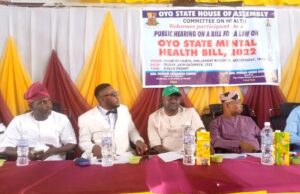 Mental Health Bill: Oyo Assembly, Stakeholders Engage To Harmonize Inputs Hon. Akeem Adebisi, Hon. Rilwan Saminu, Hon. Akintunde Olajide and Hon. Abdulahi Rasak…at the meeting…