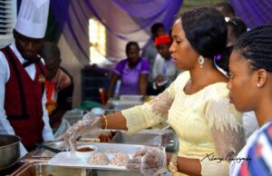 Ibadan Media Award: Ripples Catering Boss Vies For Woman Of The Year ...CEO of Ripples Catering and Events, Mrs. Eunice Adeoye...on duty...