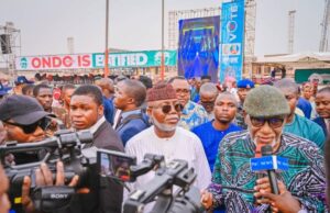 APC Presidential Campaign: When Akeredolu Inspected Venue Of Saturday’s Rally Ondo's Governor Oluwarotimi Akeredolu, right, and others during the inspection exercise...