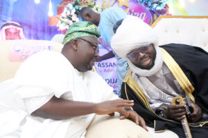 Asiwaju Hassan Olawale Giwa right with Chief Adebayo Adelabu