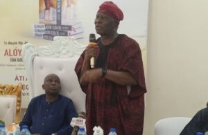 Out Of About 50 Million Yoruba Youths, Only 650 Interested In The Language – Prof Kola Owolabi Professor Kola Owolabi...delivering his speech...