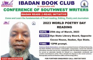 All Set For Ibadan Book Club To Celebrate World Poetry Day