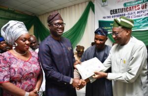 Excitement As Makinde, Deputy, Oyo Assembly Members-Elect Receive Certificates Of Return