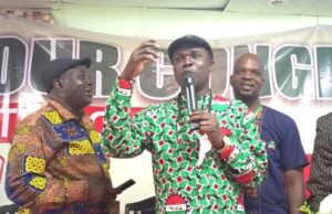 How Kayode Martins Emerged As New Oyo NLC Boss Comrade Kayode Martins...delivering his acceptance speech...