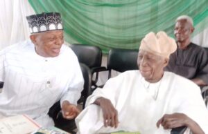 Photos: Faces At The 65th Adegoke Adelabu Memorial Lecture Chief Lateef Oyelade, left, with the guest speaker at the event, Dr Omololu Olunloyo...