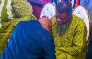 Day Adeleke Got Anointed By RCCG’s Adeboye Osun's Governor Ademola Adeleke, being anointed by Pastor Enoch Adeboye...