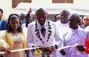 High Expectations As Apostle Suleman Dedicates Church In Ibadan President of Omega Fire Ministries, Apostle Johnson Suleman...and others at the church event...