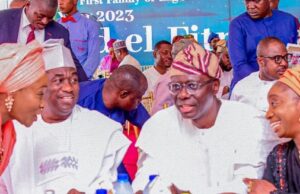 Our Second Term’ll Be Greater Than The First Tenure, Sanwo-Olu Tells Lagosians L-R: Wife of the Deputy Governor, Lagos State, Mrs Oluremi Hamzat; Dr Obafemi Hamzat; Governor Babajide Sanwo-Olu and the First Lady, Dr (Mrs) Ibijoke Sanwo-Olu during the 2023 Eid-El-Fitri celebration at the Lagos House, Ikeja, on Monday...