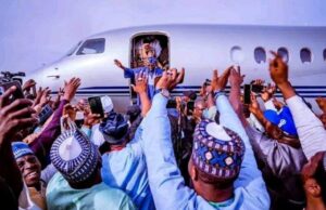 Ahead Of May 29 Swearing-In, Tinubu, Others Arrive Abuja President-Elect, Bola Ahmed Tinubu arrives Abuja...