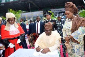 Governor Makinde...signing in for a second term in office...