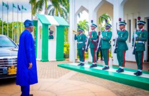 How Tinubu Spent His First Day Inside His Aso Villa Office ...President Bola Tinubu...when he resumed for duties at Aso Villa...on Tuesday...