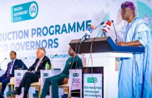 Induction: Day Sanwo-Olu Shared Lagos Governance Experience With New Governors Governor Babajide Sanwo-Olu...addressing the new governors and others at the event...