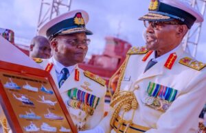 I’m Confident Of Tinubu-Government’s Capacity To Continue To Support Nigerian Navy – Buhari President Muhammadu Buhari, right, with Vice Admiral Awwal Gambo, Chief of Naval Staff...