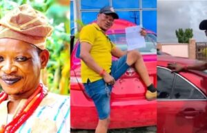 Veteran Actor, Lalude Gets Car Gift From Fans Days After Making Request Lalude with his new car