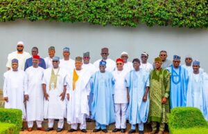Tinubu To APC Govs: Minimum Wage Needs Review President Bola Tinubu with APC governors on Saturday at the State House, Abuja...