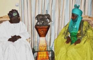 Former CBN Gov, Sanusi Meets With Tinubu At State House President Bola Tinubu, left, with Dr Sanusi Lamido Sanusi...on Thursday in Abuja...