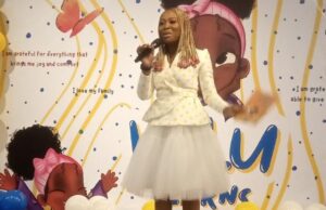 Photos: Popular OAP, Ronke Giwa-Onafuwa Launches Book In Ibadan ...the author, delectable Ronke Giwa-Onafuwa...delivering her speech at the event on Friday...