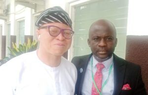 Faces @ The Unveiling Of Mega Trade Fair 2023 Prospectus In Ibadan Tolu Fagbure, left, with Delight Owoyemi...at the event...