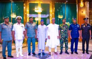 Photo: When Service Chiefs Were Decorated By Tinubu