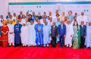 Tinubu To Ministers: Work To Restore Public Trust In Government President Bola Tinubu's group photograph with his new cabinet members...