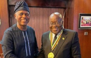 When PAWA Scribe, Okediran Visited Ghana’s President Akufo-Addo PAWA's Dr Wale Okediran, left, with the President of the Republic of Ghana, Mr Nana Addo Dankwa Akufo-Addo...