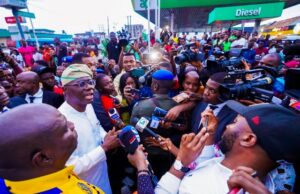 Photos: When Sanwo-Olu Visited Helicopter Crash Site In Ikeja Governor Babajide Sanwo-Olu of Lagos State at the crash site...