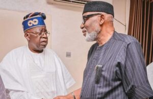 Victory At Tribunal: Akeredolu Joins Other Great Nigerians To Hail Tinubu President Bola Tinubu, right, with Governor Oluwarotimi Akeredolu...