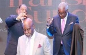RCCG Holds Thanksgiving Service As Soun Of Ogbomoso-Designate Leaves US ...the Soun-elect of Ogbomosoland, Prince Afolabi Olaoye Ghandi...receiving prayers...