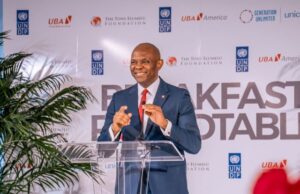 UNGA 2023: The Tony Elumelu Foundation Further Cements Relationship With Partners Tony Elumelu making his submission during one of the sessions he led...