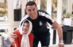 For Hugging Woman While Taking Photo, 99 Lashes Await Ronaldo In Iran Ronaldo in Iran, with his lady fan...