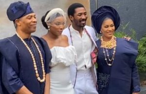 Omorinmade, Femi Kuti’s Son Formally Weds Inedoye Onyenso L-R: Femi Kuti, Inedoye Onyenso, Omorinmade Kuti and Funke Kuti...