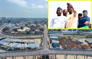 History Recorded As Ekiti’s Oyebanji Joins Sanwo-Olu To Inaugurate Oyingbo Flyover ...aerial view of the newly built Oyingbo Overpass of the Lagos Rail Mass Transit (LRMT) Red Line project, commissioned on Sunday, 05 November 2023. Inset (l-r): Governor of Ekiti State, Mr. Abiodun Oyebanji; Governor Babajide Sanwo-Olu; his Deputy, Dr. Obafemi Hamzat and Managing Director, LAMATA, Engr. (Mrs) Abimbola Akinajo during the commissioning of the Oyingbo Overpass...