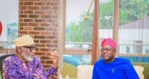 Makinde’s Govt Declares Three Days Of State Mourning To Honour Akeredolu ...Arakunrin Oluwarotimi Akeredolu, left, with Engineer 'Seyi Makinde...