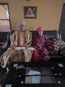 Oba Ghandi Olaoye right with Pastor Dr Johnson Adewuyi Adeniji