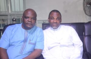 Respected Men Of God Join Pastor Oyediran At Holy Church Of En-Hakkore’s 2023 Xmas Carol Pastor Bola Oyediran, right, with Reverend Edward Alabi...at the service...